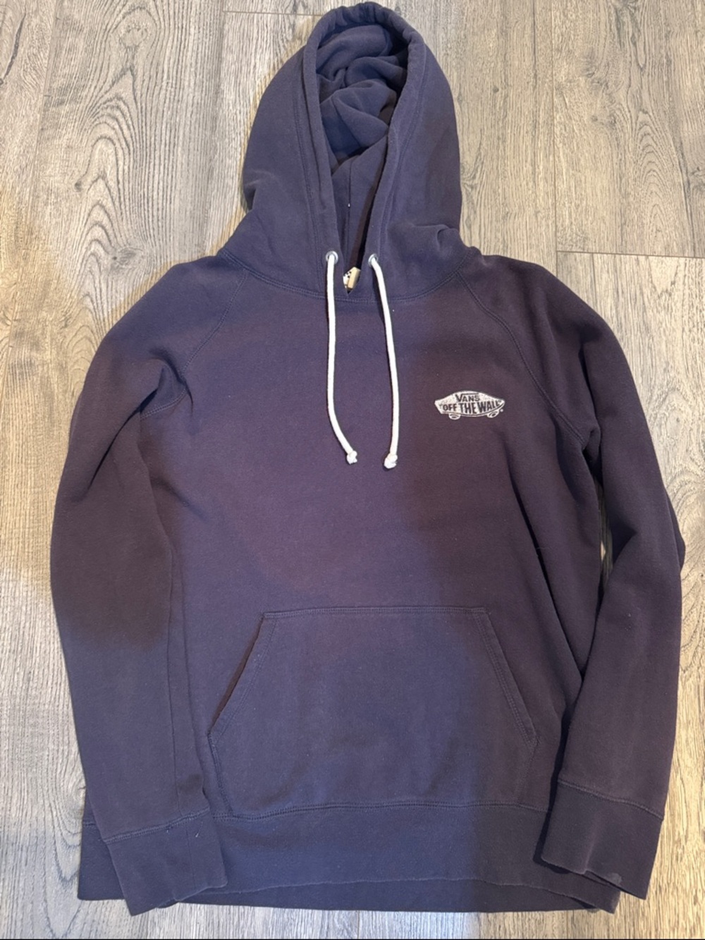 Vans Navy Hooded Pullover with Off The Wall Chest Logo